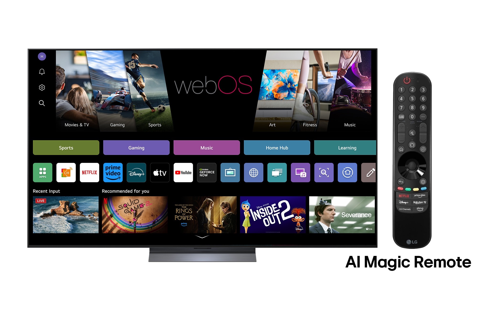 LG OLED evo AI C5 de 77 inch, 4K Smart TV, 2025, OLED77C5ELB, thumbnail 3